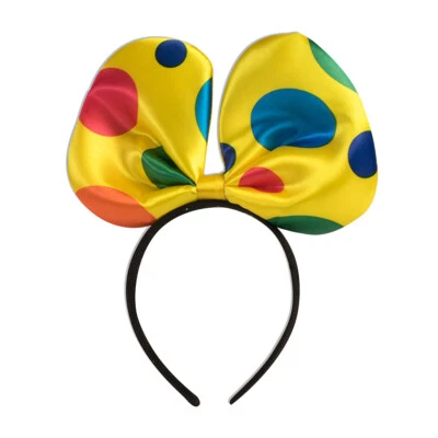 Forum Novelties Clown Polka Dot Adult Bow Headband Shiny Satin Party Costume - image 1 of 3