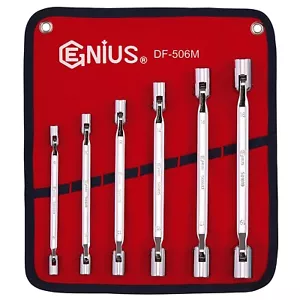 Genius Tools 6 Piece Metric Double Flexible Socket Wrench Set (Mirror Finish)... - Picture 1 of 1
