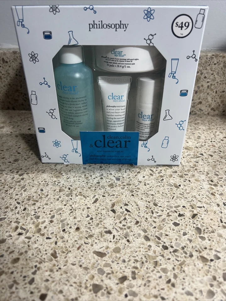 Juego de prueba de tratamiento del acné Philosophy Clear Days Ahead raro descontinuado Foto 1 de 1