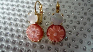 SCHÖNE SCHLAFSCHNALLEN "REMINISCENCE" ROSA ROSA / PERLMUTT PASTILLE / GOLD / NEU - Bild 1 von 1