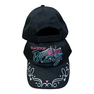 "Blacktop Bling" Embroidered Truck Drivers Adjustable Bling Cap Hat - Picture 1 of 1