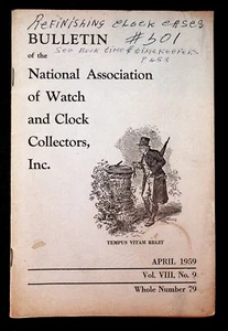1959 April Nat'l Ass'n Watch & Clock Collectors Indianapolis Motor Speedway Time - Picture 1 of 3