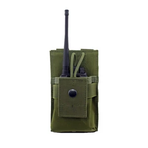 Military Tactical Molle Radio Holster Outdoor Walkie Talkie Waist Pouch Holder - Picture 1 of 6