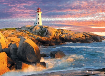 Eurographics Peggy's Cove Lighthouse, Nova Scotia 1000 Piece Jigsaw Puzzle - Image 1 of 3