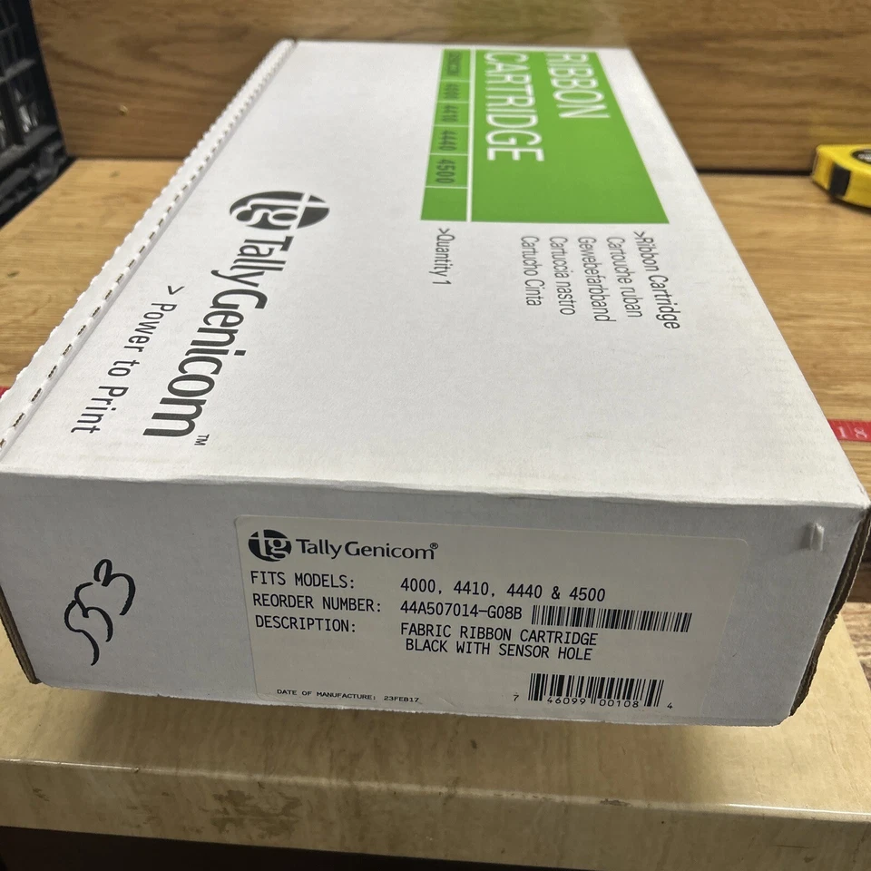 Genicom 44A507014-G08B NEW OEM Equivalent Ribbon,  Standard Life Black  - Single - Image 1 of 4