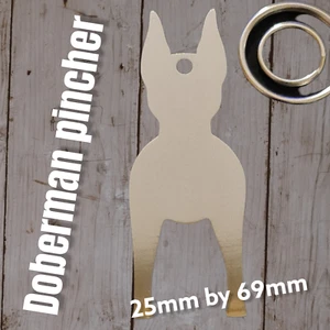 DOBERMAN PINCHER Engraved Dog Tag ,ID, DOG BREED SHAPE, YOUR ADDRESS, CONTACT - Picture 1 of 5