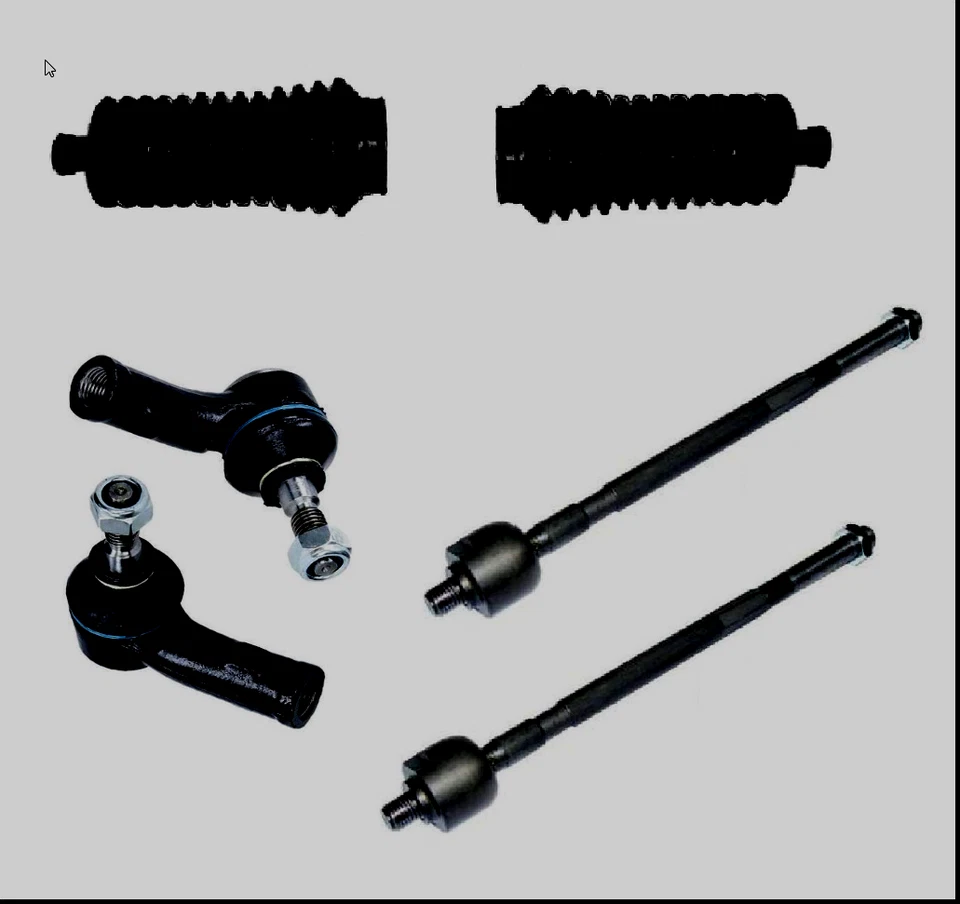 ✅✅6 pc Set Two  Inner Tie Rod Two Boots Two Outer Tie Rods for 2000-2006 Audi TT Foto 1 de 1