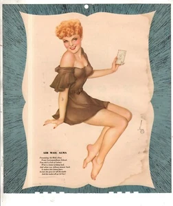 1947 Vargas Calendario Página Junio Aire Correo Alma - Picture 1 of 1