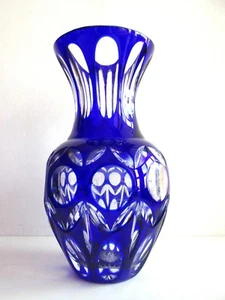 Jarrón antiguo de cristal bohemio Johann OERTEL Haida ART DECO años 20 - Imagen 1 de 9