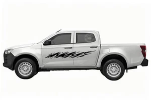 2 PCS Graphics Decal Racing Stripe For Isuzu D-max Side Door Vinyl Car Sticker - Picture 1 of 9