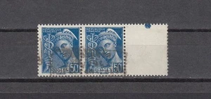Dünkirchen 50 C. Aufdruck Paar 1940** Leerfeld Michel 3 I L Attest (S11642) - Bild 1 von 2
