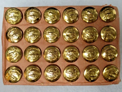 LOT OF 24 BRASS ALABAMA NURSES'S BUTTONS N.O.S. 7/8" - Image 1 of 4