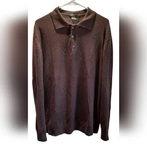 Giorgiolini Pullover Herren XL Burgund Marinowolle Extra Fein Preppy Italienisch - Bild 1 von 12
