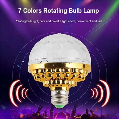 LED Disco Romantisch Magic Kristall Kugel Lampe Bühnenlicht RGB Birne Drehbar Party - Bild 1 von 4