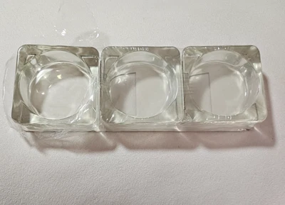(Set of 3) Brand New IKEA Square Tealight Candle Holders Sealed Clear 3'' - Image 1 of 4