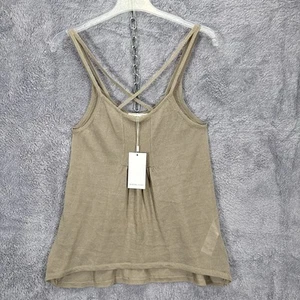 Selected Femme Kira Knit Strappy Vest Top Small Beige warm stone camisole summer - Picture 1 of 7