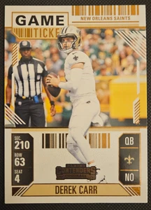 2024 Panini Contenders Game Ticket Bronze #72 Derek Carr! - Picture 1 of 2