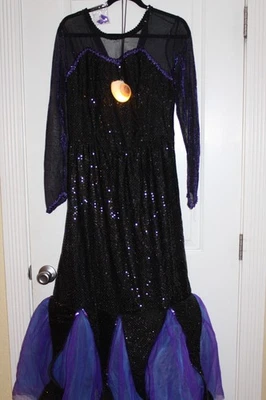 New The Little Mermaid Official Disney Ursula Dress Costume Adult Wm M + Extras - Image 1 of 4