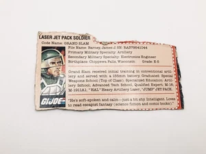 Grand Slam V2 File Card Vintage 1983 GI Joe Action Figure - Picture 1 of 2