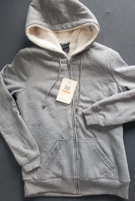 Women's S NWT Gray Merrell Sherpa Lined Fleece Hoodie Jacket - Image 1 of 4