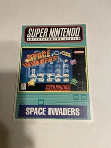 SNES Space Invaders VIDPRO Card Toys R Us Display Card Rare - Picture 1 of 2