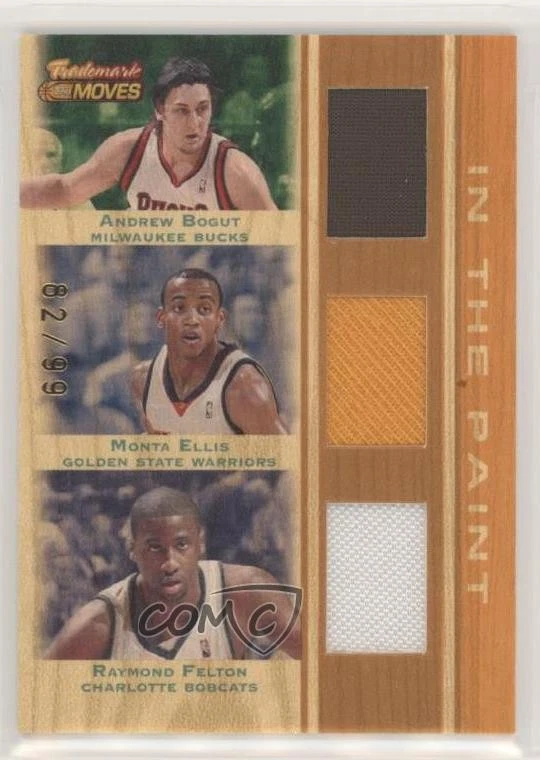 2007-08 Topps Trademark Moves Orange In the Paint /99 Andrew Bogut Monta Ellis - Image 1 of 2