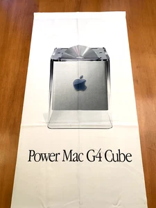 NEW Vintage Apple Power Mac G4 Cube Cloth Banner Macintosh Computer Steve Jobs - Picture 1 of 9