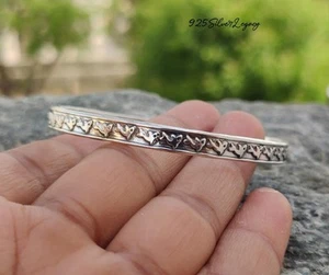 Design Silver Bangles 925 Sterling Silver Handmade Women Bracelets All SizeSH266 - Picture 1 of 5