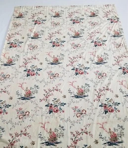 Panel Cortina Floral Estampado Cathay Seda Francesa Vintage 213x165cm  - Imagen 1 de 9