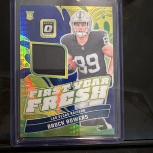 2024 Panini Donruss Optic First Year Fresh Brock Bowers #FYF-BBS Blue Hyper - Picture 1 of 2