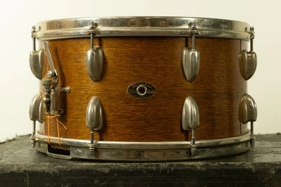 1961 Slingerland 8x15 Natural Mahogany Concert King Snare Drum - Image 1 of 4