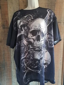 Mens Skull Tshirt Unwanted Gift Size 3xl All Over Print. - Picture 1 of 5