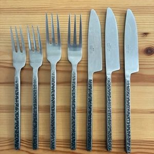 Pier 1 Imports Stainless Steel 18/8 3 Pronged Forks Knives Lot Or 7 Utensils - Picture 1 of 6