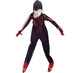 Kinder Miles Morales Spider-Man Kostüm Overall Body Halloween Größe (8-10) (M) - Bild 1 von 6
