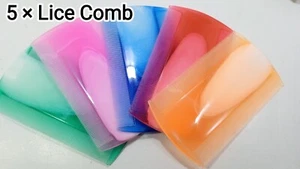 5 pcs Nit Comb Double side Plastic Comb Multicolor Lice Detection Hair Lice Comb - Picture 1 of 8