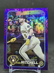 2024 Topps Series 2 Future Stars Purple Foil #447 Garrett Mitchell /799 Brewers - Picture 1 of 2