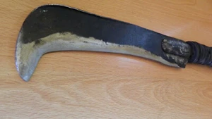 Excellent Old 19th Century Billhook Machete Falx Slasher Antique Garden Tool - Picture 1 of 10