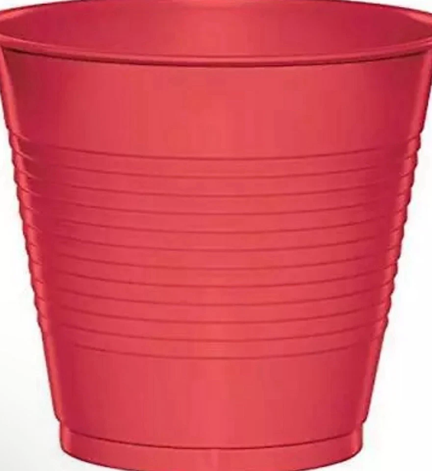 Creative Converting Touch of Color Plastic Cups, 16 oz, Coral,28314681 - Image 1 of 1