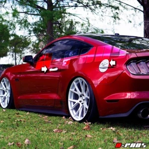 For 2021 Ford 21 Mustang 2 Door Handle Chrome Cover+Gas Cap Cover STICK ON OVER - Picture 1 of 2