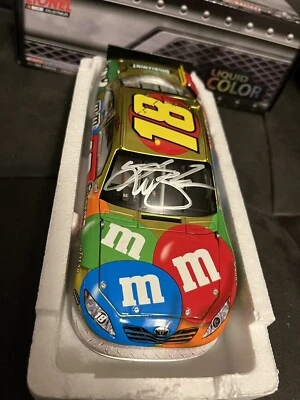 Kyle Busch & Joe Gibbs AUTOGRAPHED M&M’s 2011 LIQUID COLOR 1/24 Car 1/92 Made - Image 1 of 4