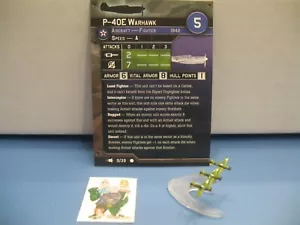 =Axis Allies War at Sea SET V P-40E Warhawk 9/39 with card= - Picture 1 of 1