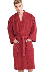Herren Bademantel Frottee Ziegelrot (One Size) - Bild 1 von 1
