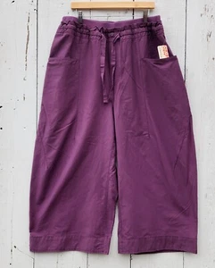 Free People Fresh Start Mulberry Purple Drawstring Wide Leg Jogger Pants Sz XL - Picture 1 of 11