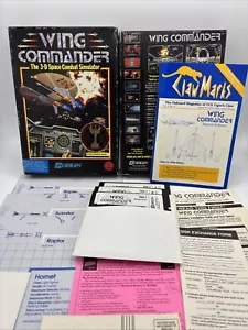 1990 Wing Commander Vintage PC Game 3-D Space Combat Simulator IBM/PC Nice/Clean - Picture 1 of 13