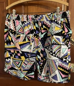 Massive Shorts Mens Medium Drums Retro All Over Print Drawstring Stretch - Picture 1 of 7