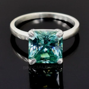 3.85 Ct Certified Blue Diamond Solitaire Ring ! FREE Diamond studs! - Picture 1 of 12