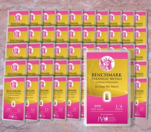 WOW 50 BARS 1/60 gram GOLD BULLION BARS X 50 PURE 24K SUPER PREPERS C5k - Picture 1 of 5