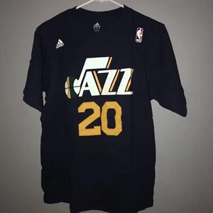 Utah Jazz Shirt Mens Adidas Size Medium M NBA Hayward Blue - Picture 1 of 4