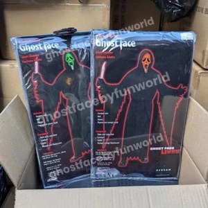Ghost Face Fluorescent Costume - Adult Costume - Acid Green Or Orange Fun World - Picture 1 of 2