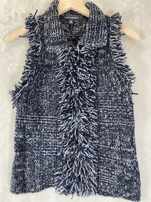 Banana Republic Vest Womens PXS Alpaca Wool Gray Zip Italian Yarn - Image 1 of 4